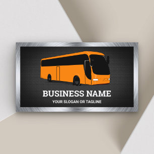 Carte De Visite Luxe Orange Bus Visites Agent Voyage