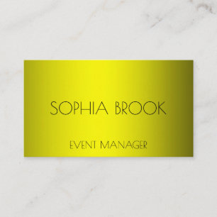 Carte De Visite Luxe personnalisé en bronze doré en feuille mét