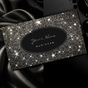 Carte De Visite Luxe Platine Parties scintillant Argent Glam Lumin