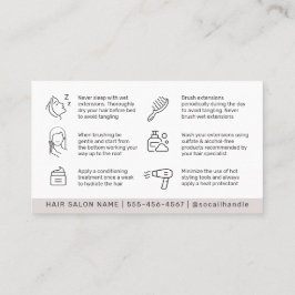 Carte De Visite Luxe Prolongations simples de cheveux après soins