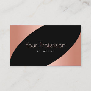 Carte De Visite Luxe Rose Gold et noir Couleurs Élégant Moderne