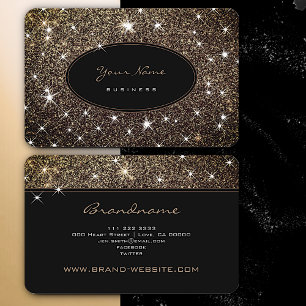 Carte De Visite Luxe Rose Parties scintillant Or Lumineuses Élégan