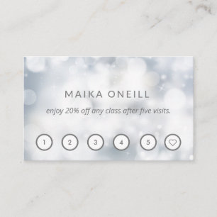 Carte De Visite Luxe Silver bokeh wellness massage yoga