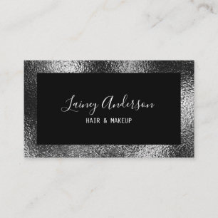 Carte De Visite Luxe simple Fil en argent métallique tendance