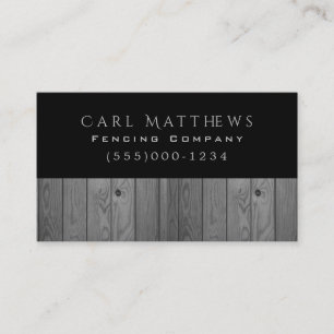 Carte De Visite Luxe Style Bois clôture Design Société