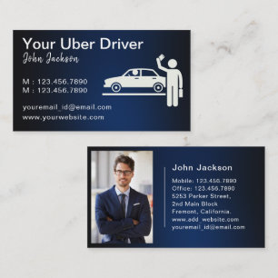 Carte De Visite Luxe Transports publics Taxi Service de voiture ph
