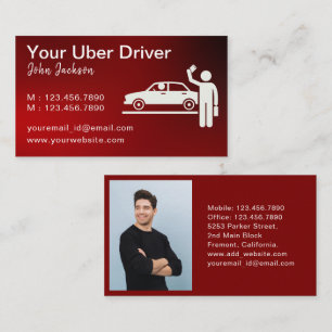 Carte De Visite Luxe Transports publics Taxi Service de voiture ph