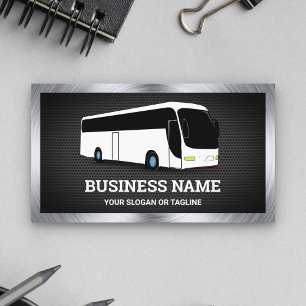 Carte De Visite Luxe White Bus Visites Agent Voyage