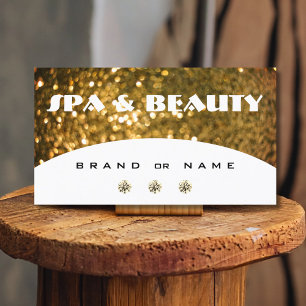 Carte De Visite Luxe White Gold Sparkle Parties scintillant élégan