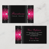 Luxueux bijoux en vison rose noir ornemental