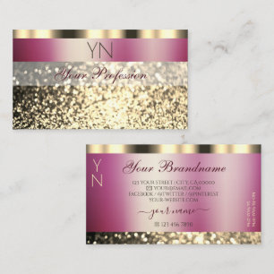 Carte De Visite Luxueux Bourgogne Gold Sparkling Parties scintilla