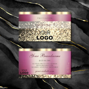 Carte De Visite Luxueux Bourgogne Gold Sparkling Parties scintilla