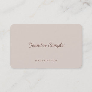 Carte De Visite Luxueux Design élégant Script Simple Modèle