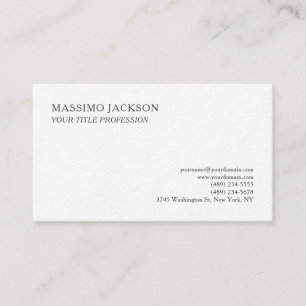 Carte De Visite Luxueux Épais Classique Simple Professionnel