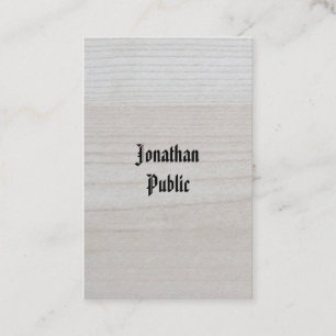 Carte De Visite Luxueux look Premium épais bois look manuscrit