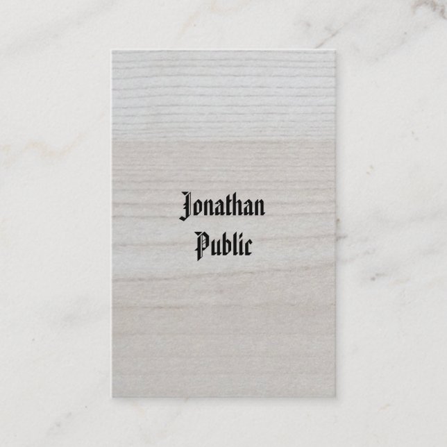 Carte De Visite Luxueux look Premium épais bois look manuscrit (Devant)