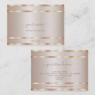 Carte De Visite Luxueux Rose Gold Effet Couleurs Professionnel