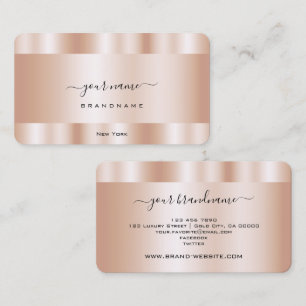 Carte De Visite Luxueux Rose Gold Effet professionnel et tendance