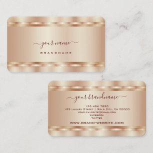 Carte De Visite Luxueux Rose Gold Shimmer Effet Professional