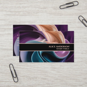 Carte De Visite Luxueux sarcelle prune violet beige élégant glamou