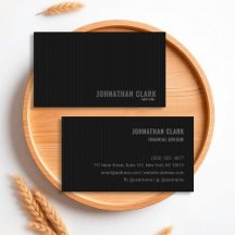 Luxurious Striped All-Black  Business Card