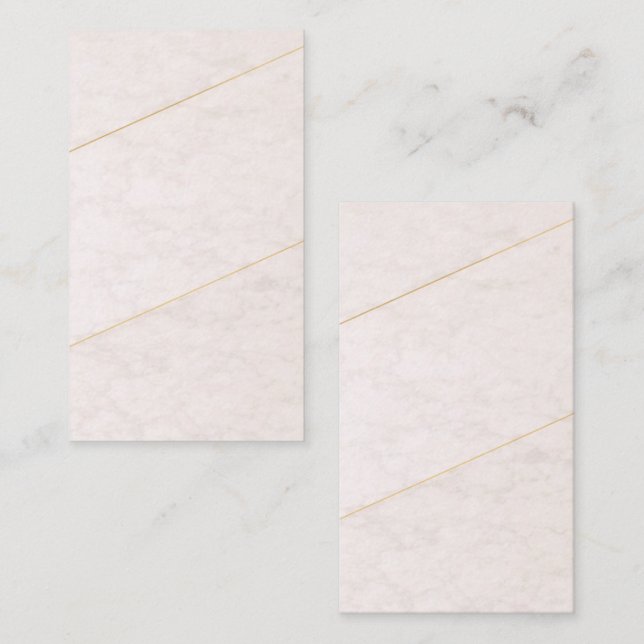 Carte De Visite Luxury Blank Business Card – Ivory & Gold (Devant / Derrière)