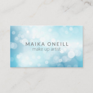 Carte De Visite Luxury Blue Bokeh parties scintillant médias soci