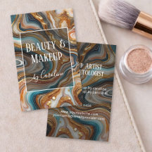 Luxury Blue Marble Makeup Artist & Hair Stylist