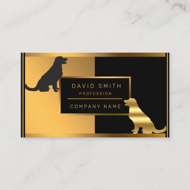 Carte De Visite Luxury Dog Professional Ajouter Votre Texte (Devant)