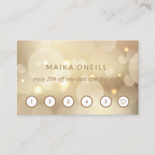 Carte De Visite Luxury Gold Bokeh wellness massage yoga