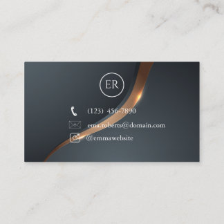 Carte De Visite Luxury Gold Elegant Business Card | Modern Minimal