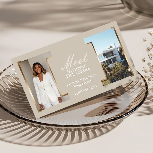 Carte De Visite Luxury Modern Professional Photo Collage Elegant (Luxury Modern Professional Photo Collage Elegant Business Card)