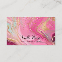 Luxury Pink Marble and Gold Glitter