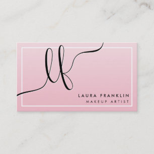 Carte De Visite LUXURY SCRIPT moderne minimaliste logo initial