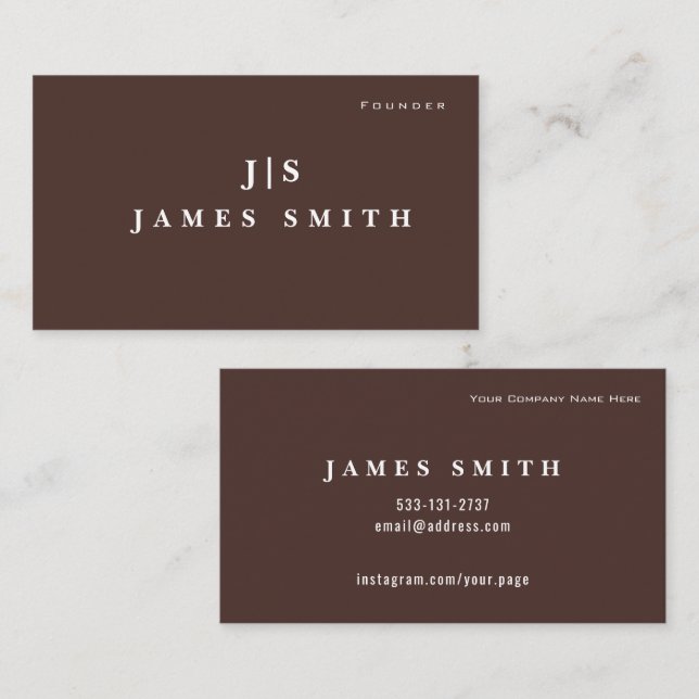 Carte De Visite Luxury Small Business Business Card | Editable (Devant / Derrière)