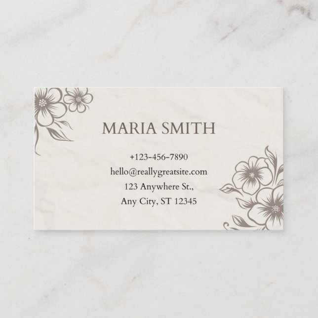 Carte De Visite Luxury Wedding Agent (Dos)