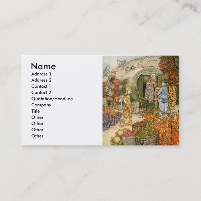 Carte De Visite M. et Mme Vinegar à la maison (Devant)