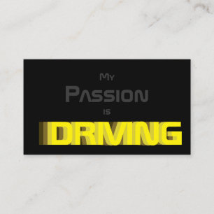 Carte De Visite Ma passion est de conduire un chauffeur de taxi