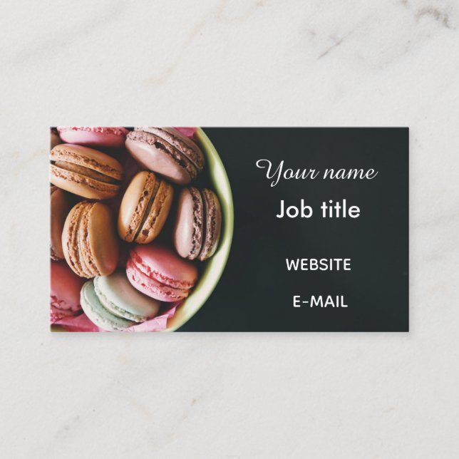 Carte De Visite Macarons (Devant)