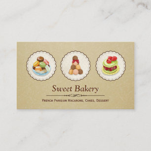 Carte De Visite Macarons Parisiens Personnalisés Boutique de gâtea
