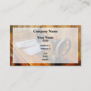 Carte De Visite Machine À Coudre À Thread Orange