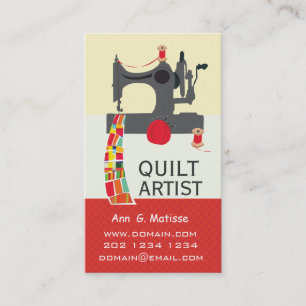 Carte De Visite Machine à coudre Vintage Artiste de courtepointe e