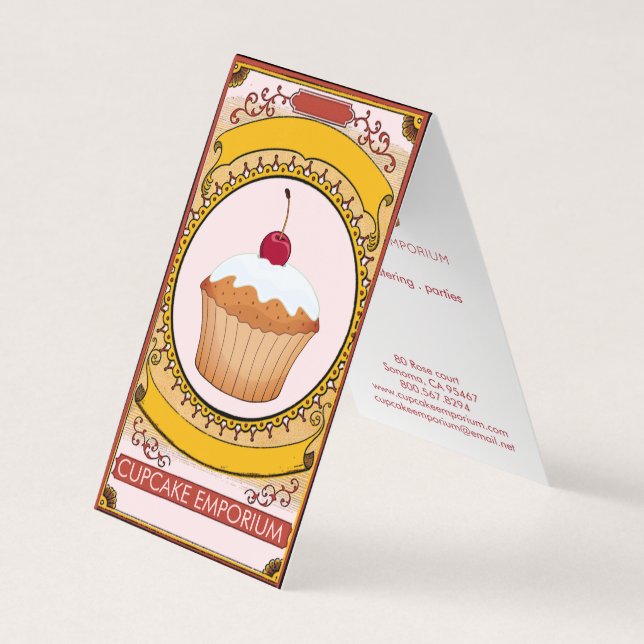 Carte De Visite Machine à gâteau en or rose (Devant)