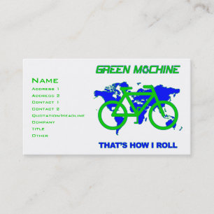 Carte De Visite Machine verte