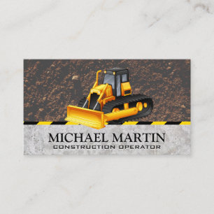 Carte De Visite Machines de construction   Excavateur