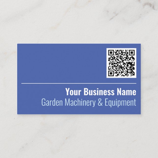 Carte De Visite Machines et équipement de jardin Code QR (Dos)