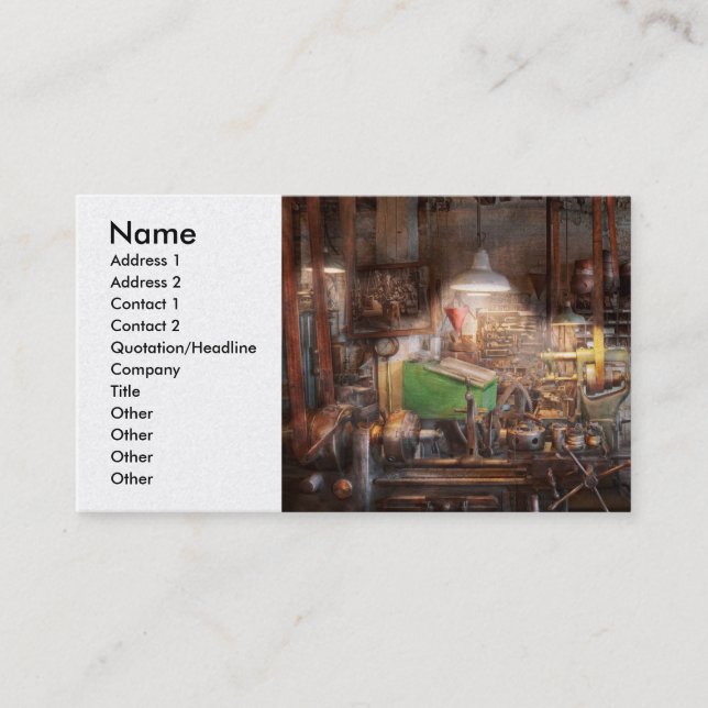 Carte De Visite Machiniste - il tout commence par un compagnon (Devant)