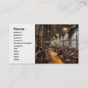 Carte De Visite Machinst - une salle complètement des tours