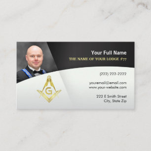 Carte de visite maçonnique Black Gold Freemason P