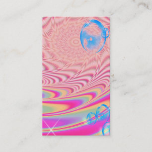 Carte De Visite MACRAME'- Image Abstraite colorée de l'art fracta